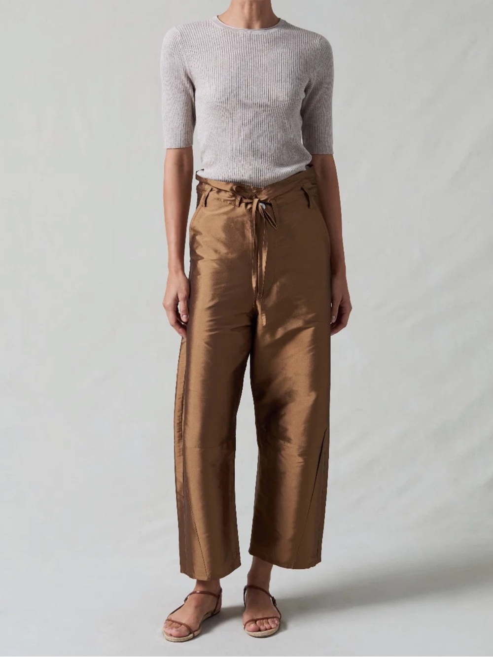 Chan Luu techno taffeta barrel pants